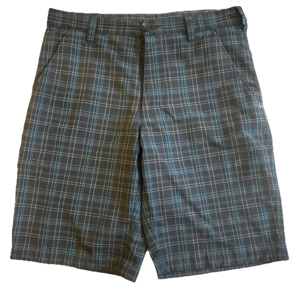 Under Armour Black and Blue Flat Front Shorts